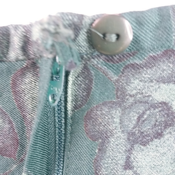 McNaughton 14 Forest Green Floral Victorian Tapestry Skirt Plus - Picture 5 of 13